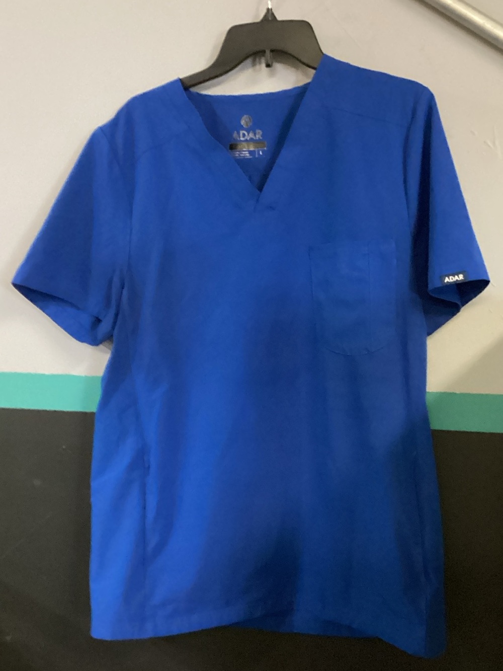 Adar Medical Women's V-Neck Short Sleeve Top - Royal Blue